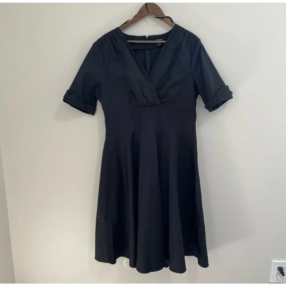 J. Peterman Black Fit & Flare Dress - Picture 2 of 8